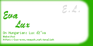 eva lux business card